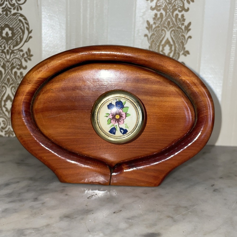 Unique Hand Tooled Bandsaw Box Wood Wooden Drawer Stained Pull Trinket Jewelry‎
